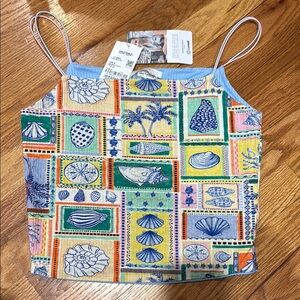 Colorful Seashell Print Tank Top